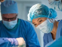 Physicians in a operating room