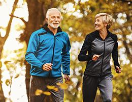 Couple walking outdoors